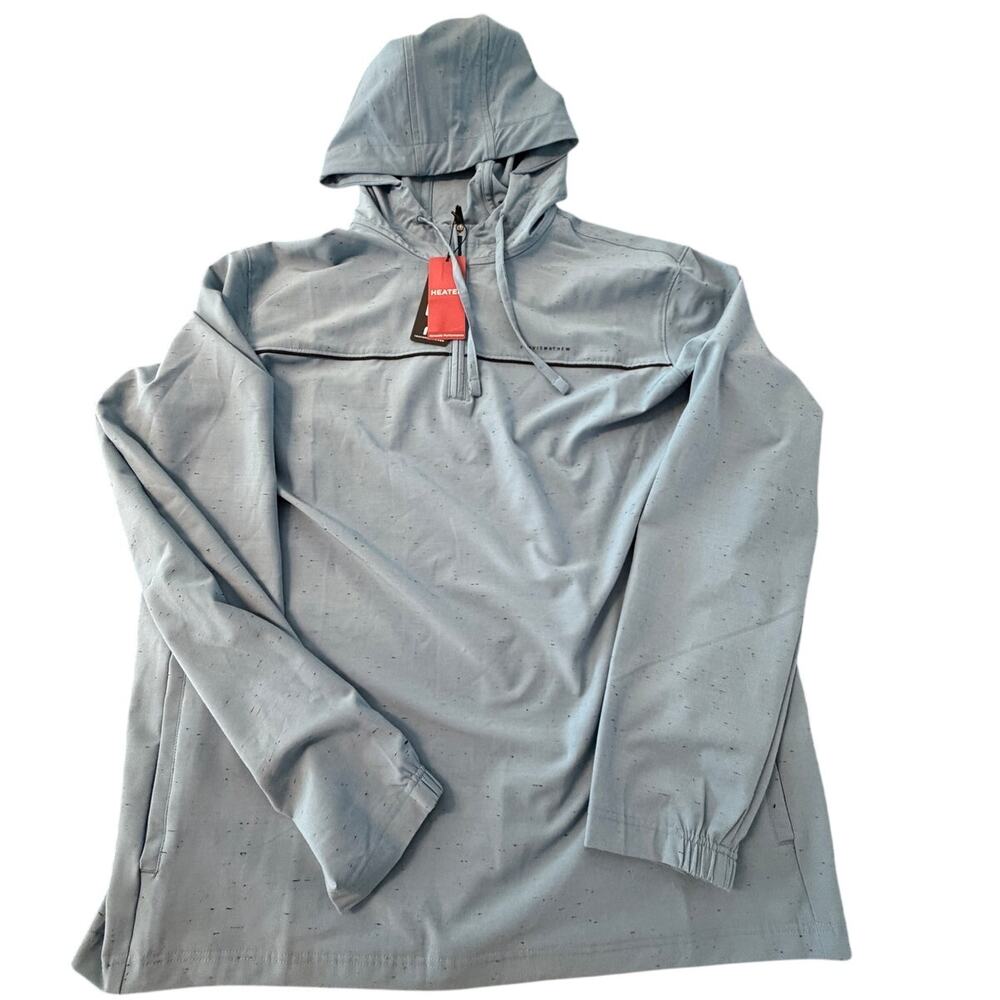 NWT TravisMathew Travel Bliss Hoodie Men’s XL Captains Blue 1/4 Zip Pullover